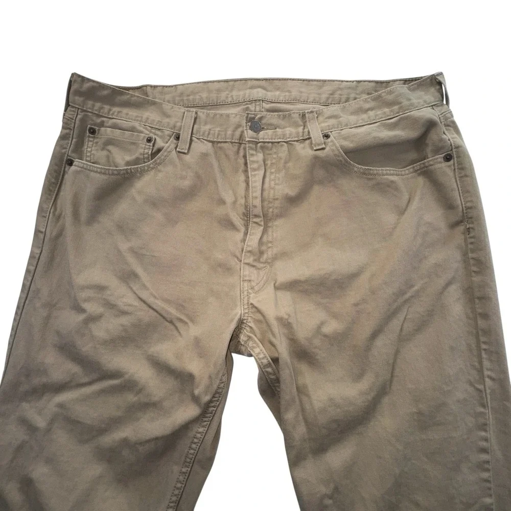 Levi's 559 Relaxed Straight Jeans Men 40x32 (43x31) Khaki Tan Denim 5 Pocket